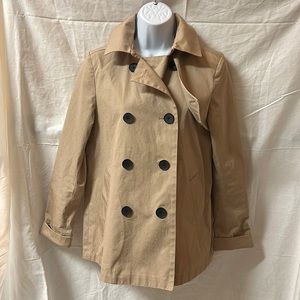 Everlane Khaki Tan Short Swing Trench Jacket  Sz S